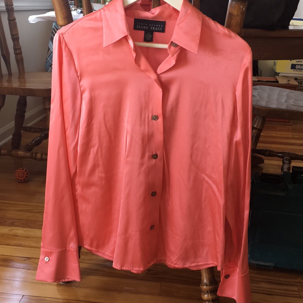 Pink Silk button down.
